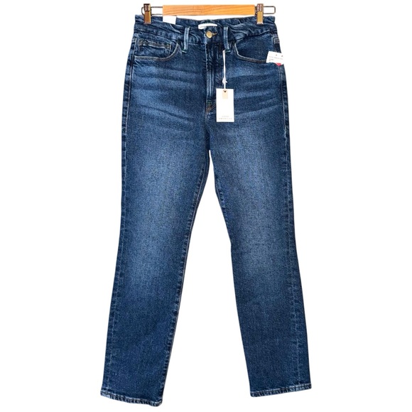 NWT GOOD AMERICAN Good Classic Jeans Indigo Dark Blue Size 6/28 BRAND NEW - Picture 2 of 13